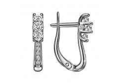 Серебряные cерьги с фианитом