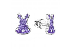 Серебряные cерьги пусеты (гвоздики) с эмалью