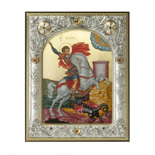 Икона Синтетический камень Средняя св.Георгий Победоносец