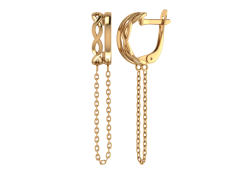 Золотые cерьги висячие