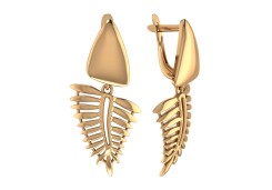 Золотые cерьги висячие