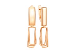 Золотые cерьги висячие