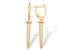 Золотые cерьги висячие