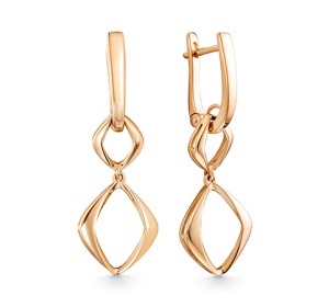 Золотые cерьги висячие