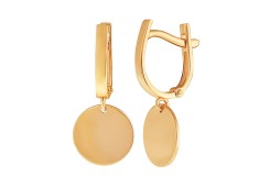 Золотые cерьги висячие