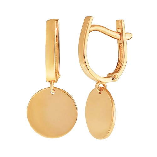 Золотые cерьги висячие