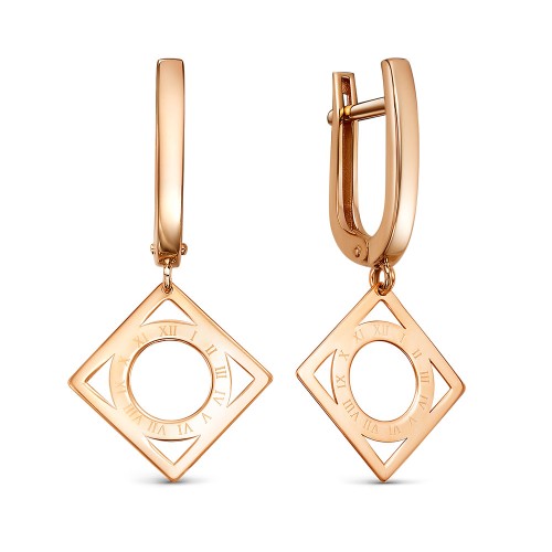 Золотые cерьги висячие