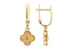 Золотые cерьги висячие