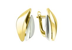 Серьги классические из желтого золота