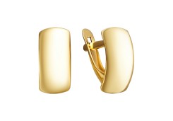 Серьги классические из желтого золота