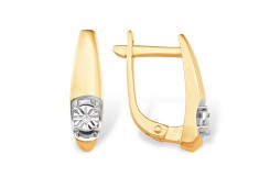 Золотые cерьги с бриллиантом