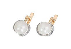 Золотые cерьги с жемчугом