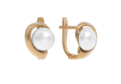 Золотые cерьги с жемчугом