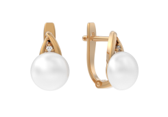 Золотые cерьги с жемчугом