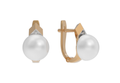 Золотые cерьги с жемчугом