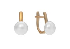 Золотые cерьги с жемчугом