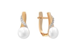 Золотые cерьги с жемчугом