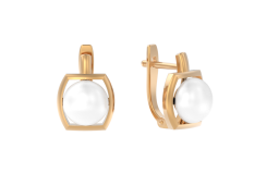 Золотые cерьги с жемчугом