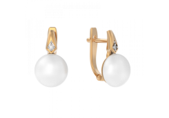 Золотые cерьги с жемчугом