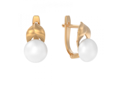 Золотые cерьги с жемчугом