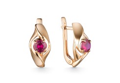 Золотые cерьги с топазом