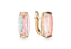 Золотые cерьги с ситаллом