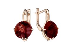 Золотые cерьги с ситаллом