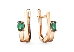 Золотые cерьги с турмалином