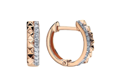 Золотые cерьги с фианитом