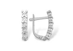 Серьги из белого золота с бриллиантом