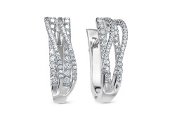 Серьги из белого золота с бриллиантом