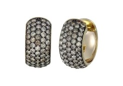 Серьги из желтого золота с бриллиантом
