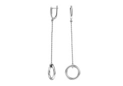 Серебряные cерьги висячие