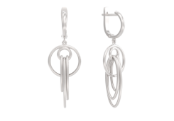 Серебряные cерьги висячие