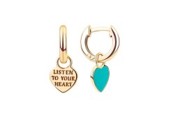 Серебряные cерьги висячие с эмалью