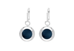 Серебряные cерьги висячие с керамикой