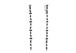 Серебряные cерьги висячие со шпинелью