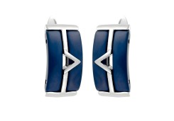 Серебряные cерьги классические с керамикой