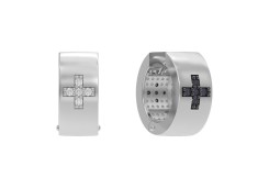 Серебряные cерьги классические со шпинелью