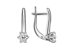 Серебряные cерьги с фианитом