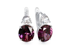 Серебряные cерьги с фианитом