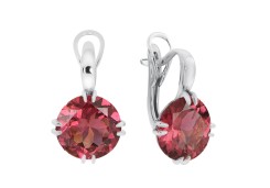 Серебряные cерьги с фианитом