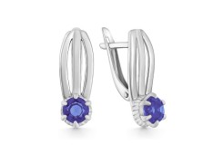 Серебряные cерьги с топазом