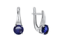 Серебряные cерьги с ситаллом