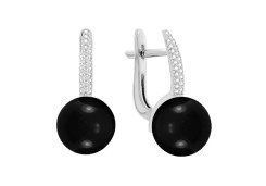 Серебряные cерьги с агатом