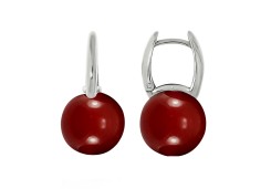 Серебряные cерьги с агатом