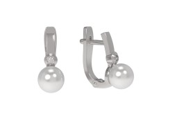 Серебряные cерьги с жемчугом