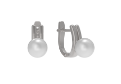 Серебряные cерьги с жемчугом