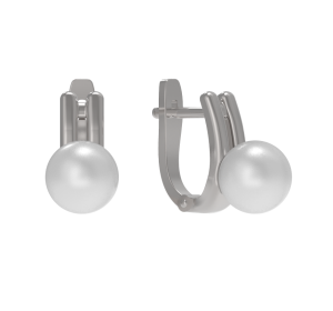 Серебряные cерьги с жемчугом