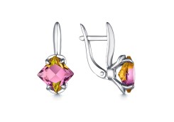 Серебряные cерьги с мистиком